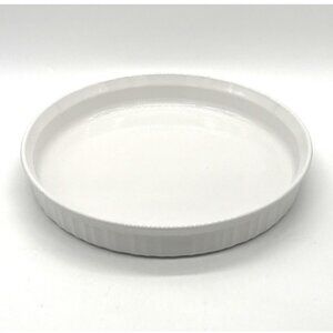 Vintage Corning Ware FRENCH WHITE F-3-B Round Quiche Pie Tart Baking Dish 10.5"